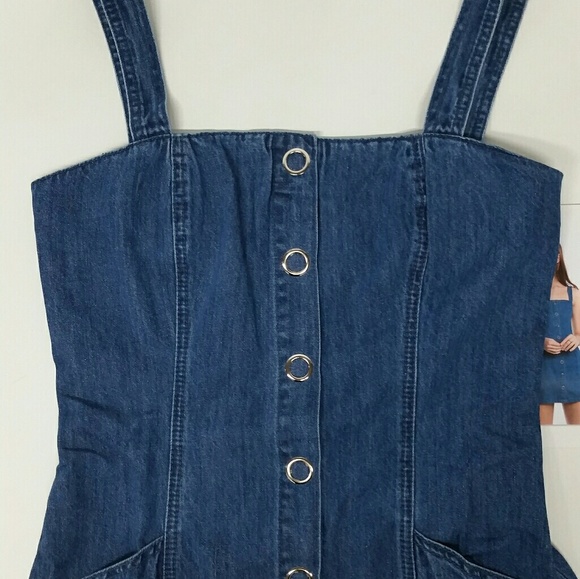 Denim blue button up dress - Picture 7 of 8